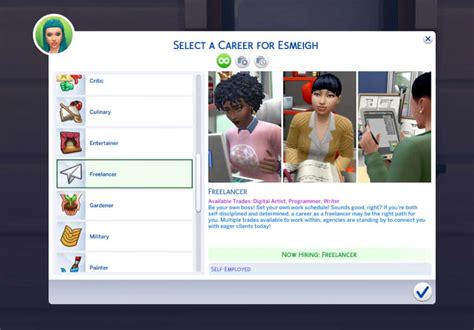 The Sims 4: All About the Freelancer Career .